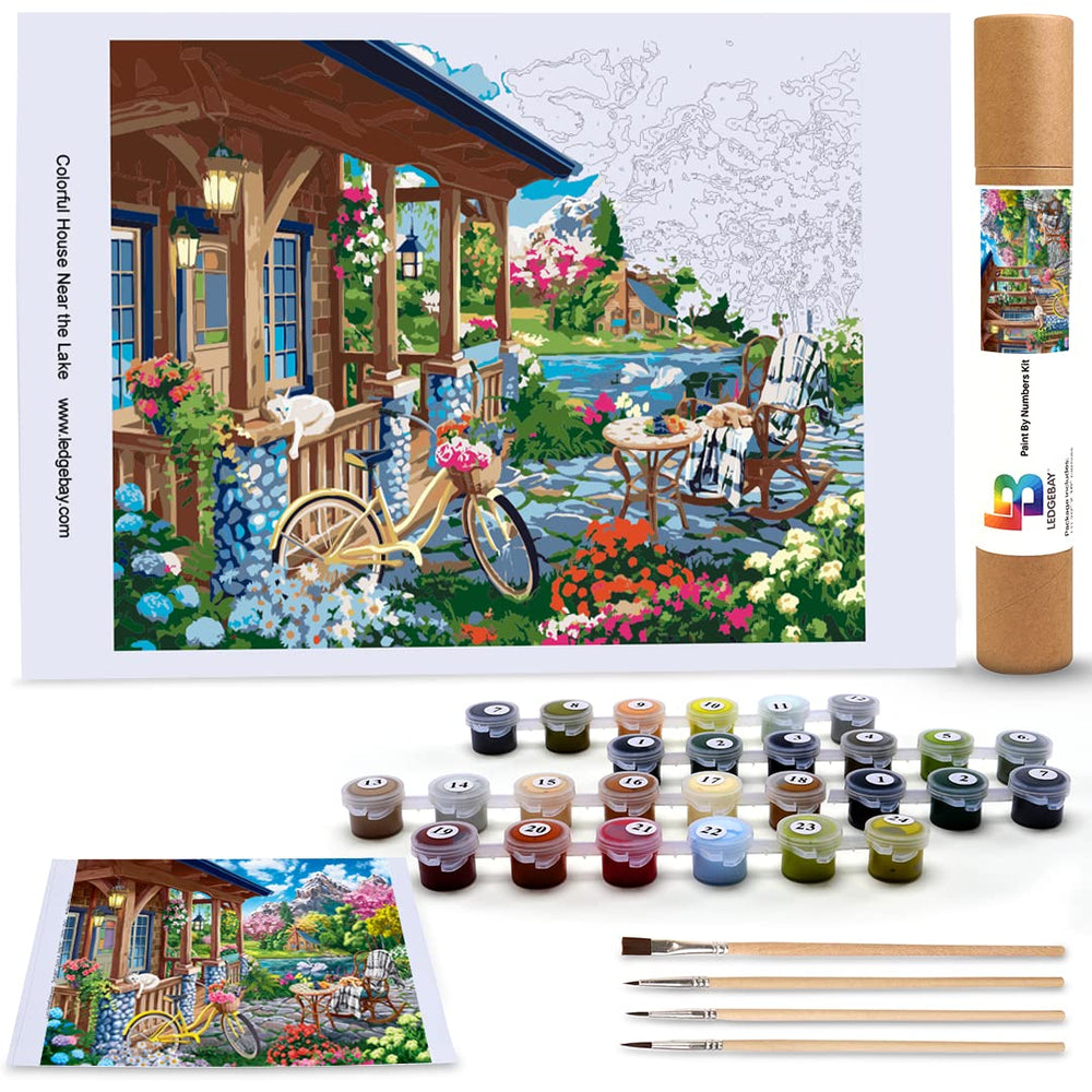 colorful house near the lake