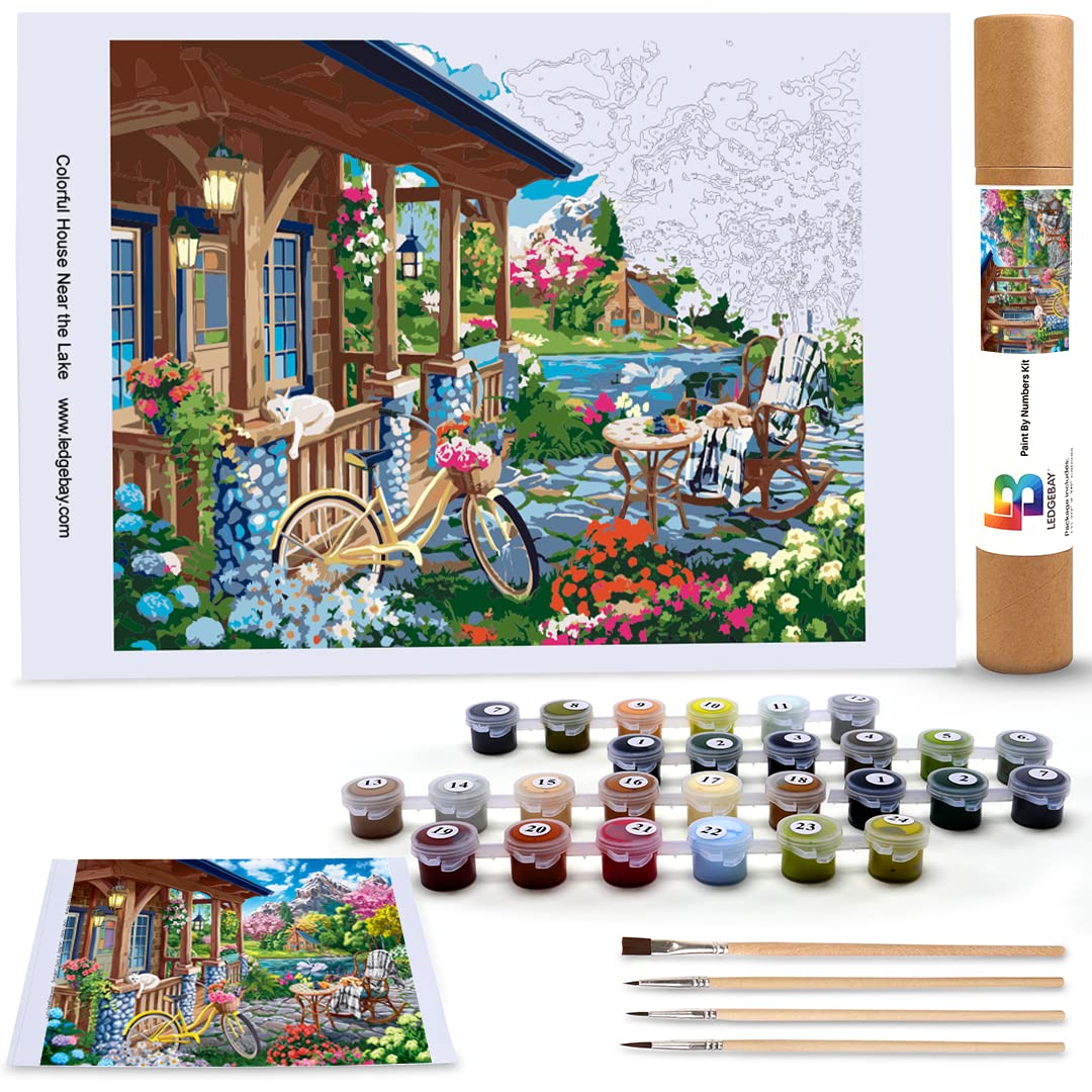 colorful house near the lake