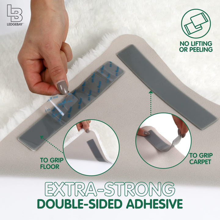 Rug Pad Grippers for Area Rugs - Pack of 9 Reusable - Ledgebay