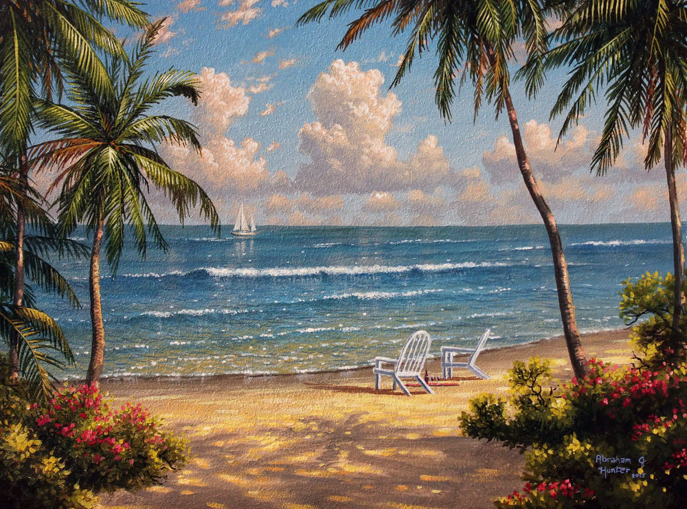 Seaside Paradise paint by numbers kit by Ledgebay