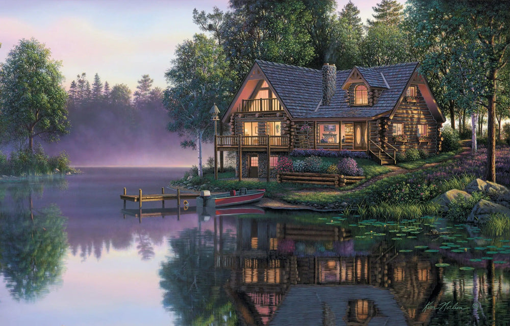 Cabin Fever paint by numbers kit by Ledgebay