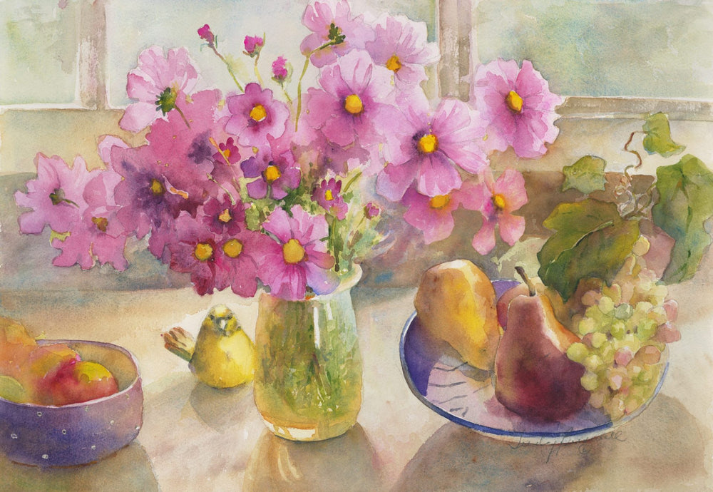 Cosmos From the Garden paint by numbers kit by Ledgebay