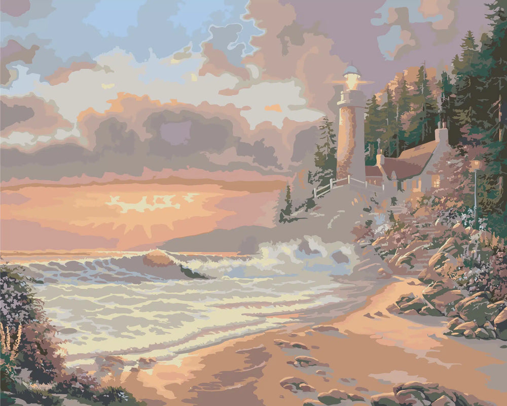 Golden Hour paint by numbers kit by Ledgebay