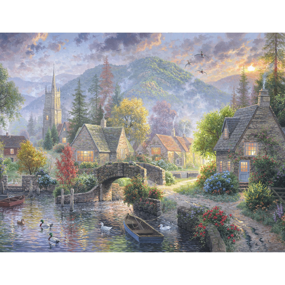 Mountain Village paint by numbers kit by Ledgebay
