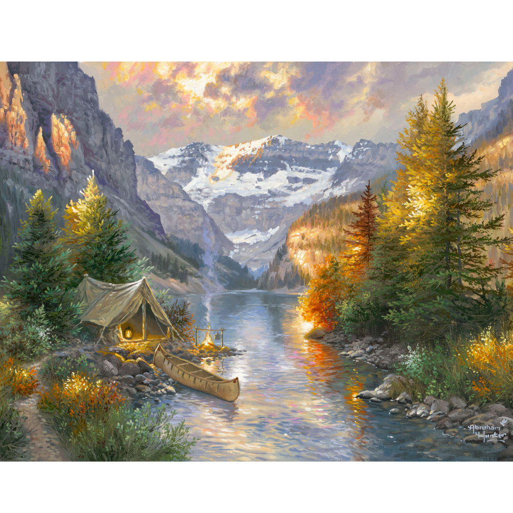 Rocky Mountain Campsite paint by numbers kit by Ledgebay