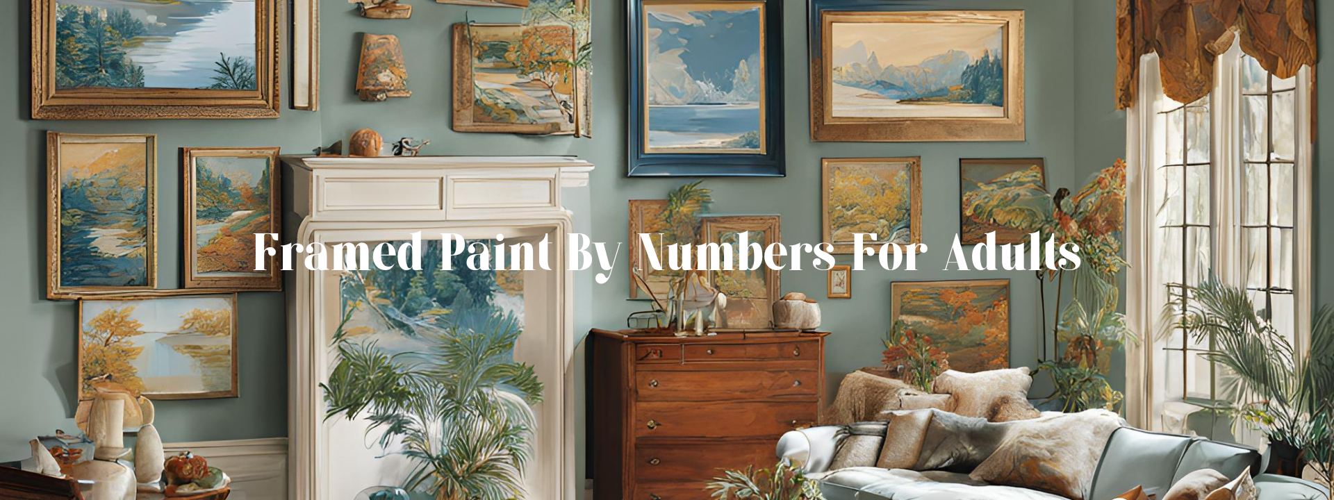 Framed paint by numbers for adults