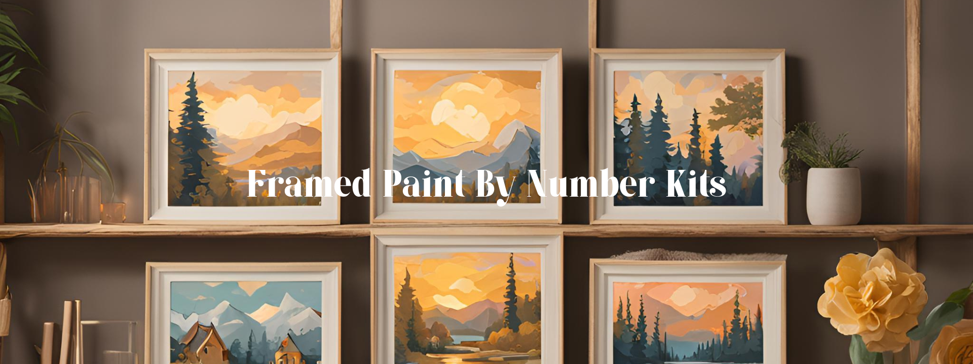 framed paint by number kits