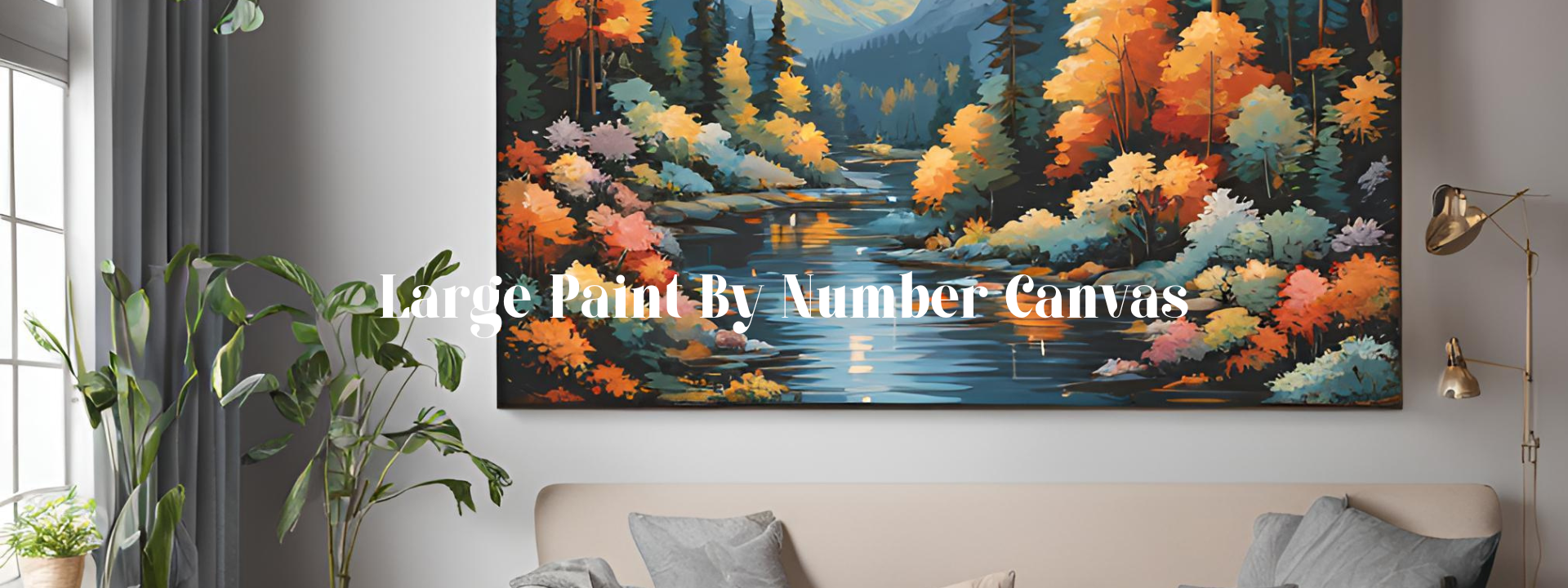 Large paint by number canvas