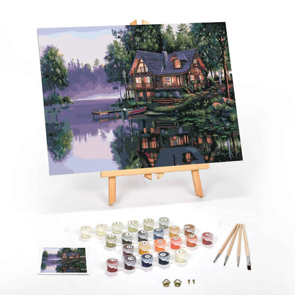 Cabin Fever Paint By Numbers For Adults 12x16 framed scaled