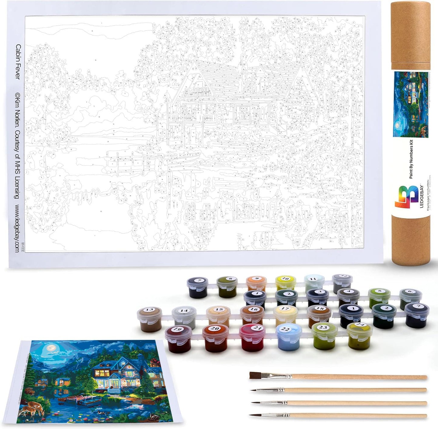 House Near The Lake - Paint By Numbers Unframed Kit