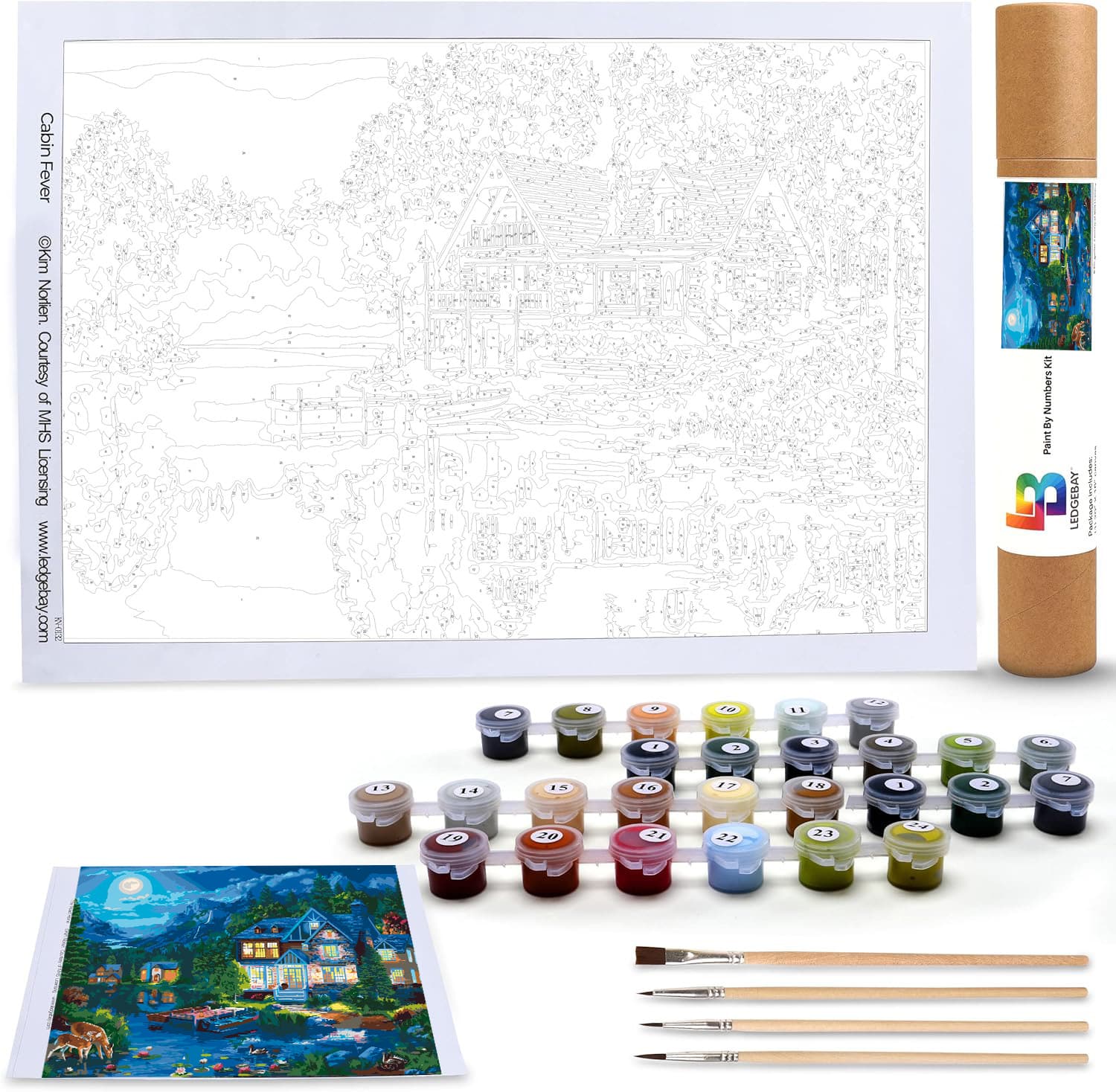 House Near The Lake - Paint By Numbers Unframed Kit