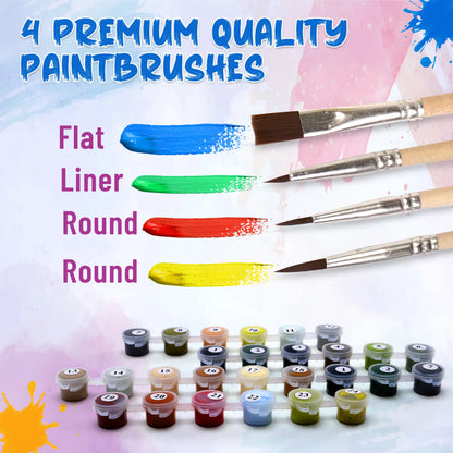 acrylic paint brushes